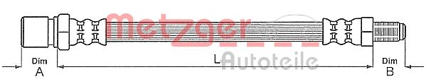 Brzdová hadica METZGER